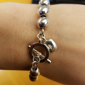 Ralph Lauren Silver-tone Metal Bead Bracelet